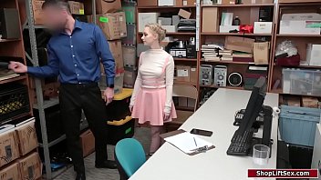 Sexy babe gets fucked for stealing the security officers wallet